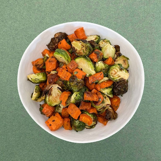 Honey Roasted Brussels Sprouts & Carrots