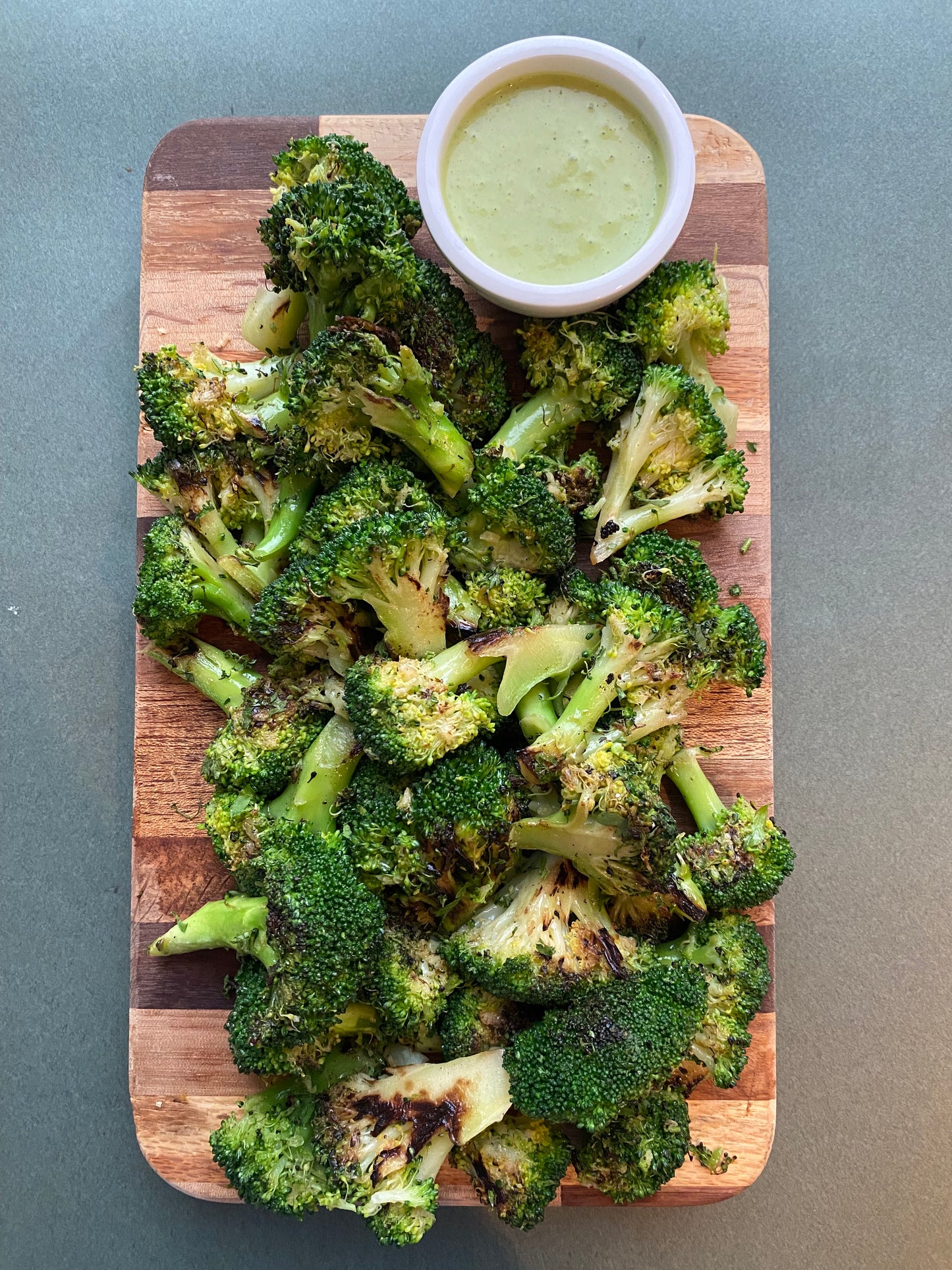 Roasted Broccoli with Green Goddess Dressing