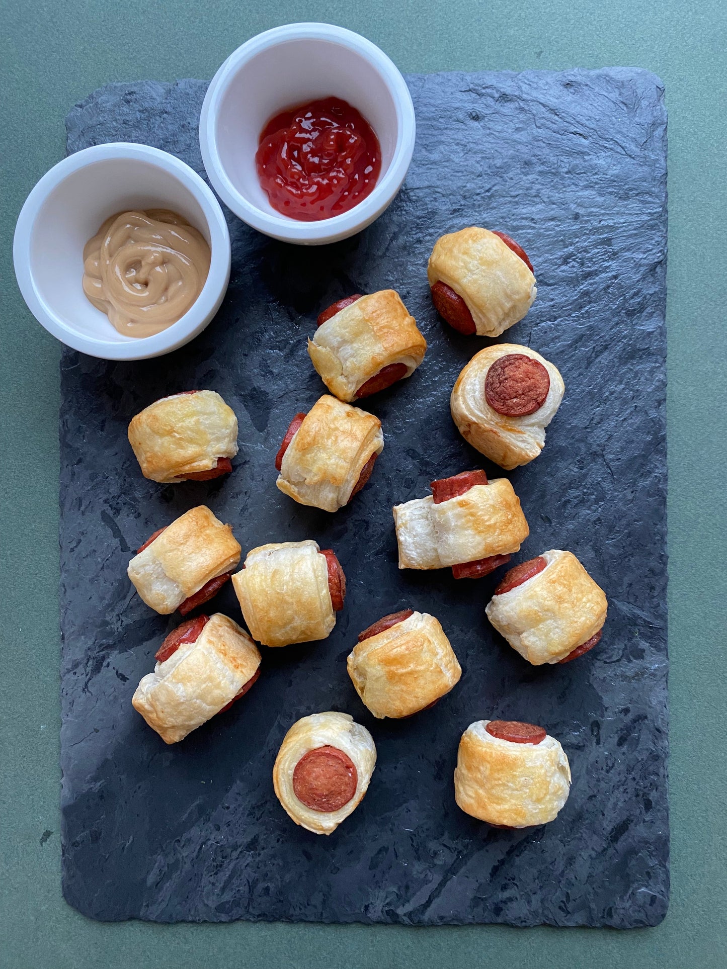 Pigs in a Blanket with Maple Mustard