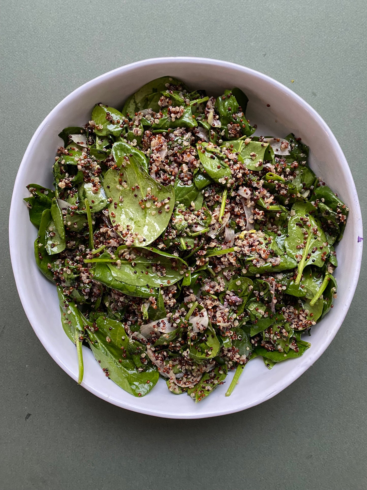 Spinach and Quinoa Salad with Fennel and Champagne Vinaigrette