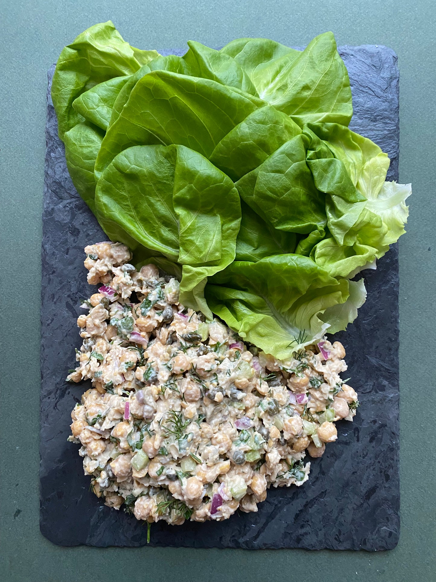 Vegan Chickpea "Tuna" Salad Lettuce Cups