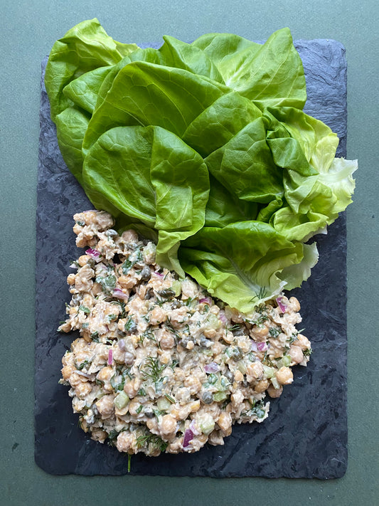 Vegan Chickpea "Tuna" Salad Lettuce Cups